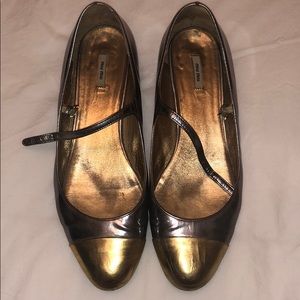 Miu Miu Metallic Flats Vintage